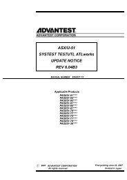 ASX/U-51 SYSTEST TESTUTL ATLworks UPDATE ... - Advantest