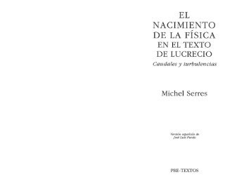 SERRES MICHEL El nacimiento de la física en - Interregno