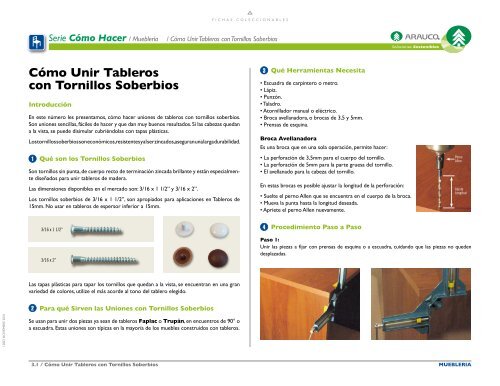 Cómo Unir Tableros con Tornillos Soberbios - Arauco