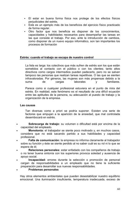 nivel del estrés laboral y parón de conducta en los empleados de la ...