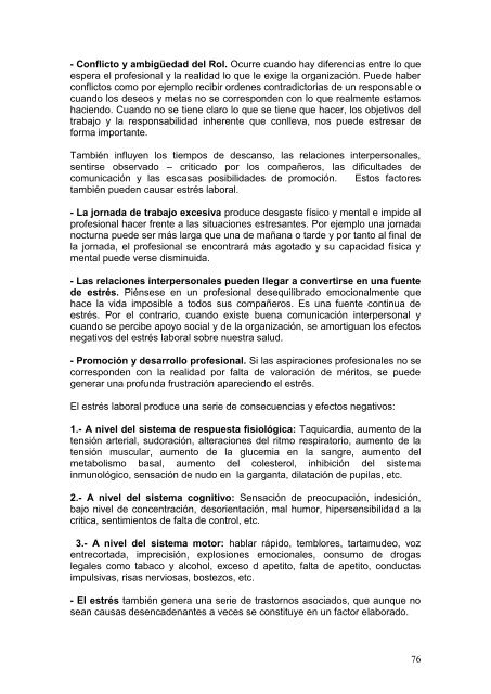 nivel del estrés laboral y parón de conducta en los empleados de la ...