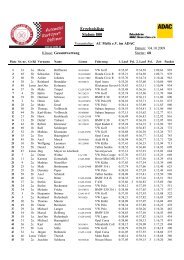 Ergebnisliste Slalom 800 - AC Melle eV im ADAC