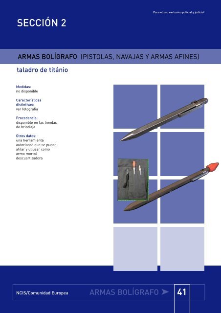 compendio de armas de fuego disimuladas 2003