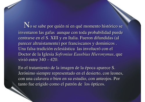 Historia de las gafas