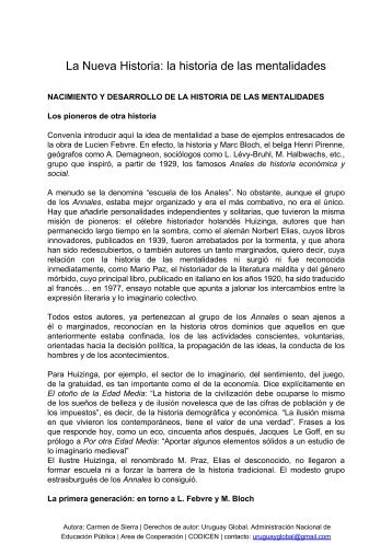 La Nueva Historia: Mentalidades - ANEP