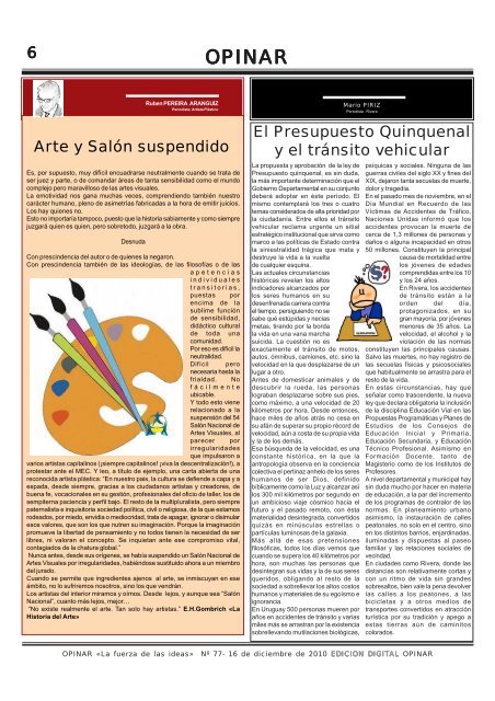 Opinar Nº 77 - Avisaletras.com - | Rosina Guardia