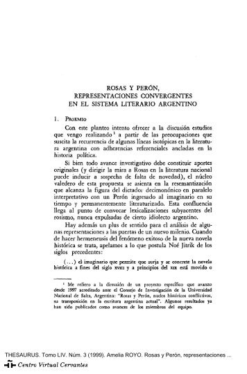 Rosas y Perón, representaciones convergentes en el sistema ...