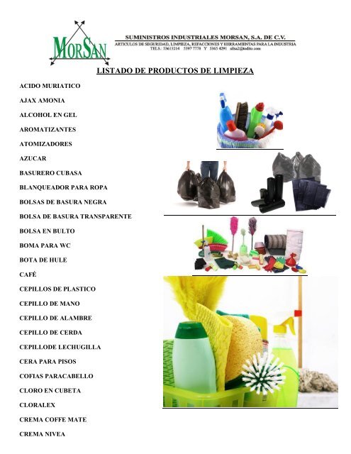 Consulta el catálogo completo de productos de limpieza click aquí