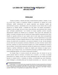 “estructura psíquica” en Dilthey