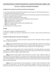 Controle do crescimento microbiano - Laboratório de Biologia - IFSC