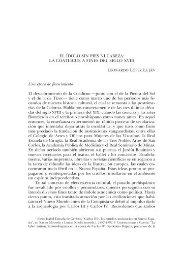 el Ídolo sin Pies ni caBeZa: la coatlicue a Fines del siGlo ... - Mesoweb