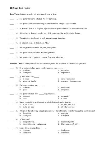 1B Span Test review - 7thGradeWolves