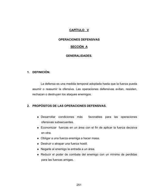 Manual de Operaciones Capitulo V - Escuela Superior del Ejército