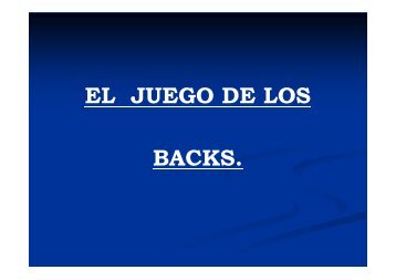 JUEGO DE LOS BACKS - URBA