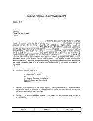 Contrato persona jurídica - Cliente inversionista - Ultrabursátiles