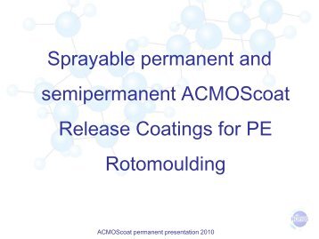 Sprayable permanent and semipermanent release coating for