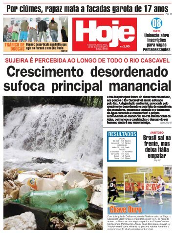 Crescimento desordenado sufoca principal manancial - Jornal Hoje