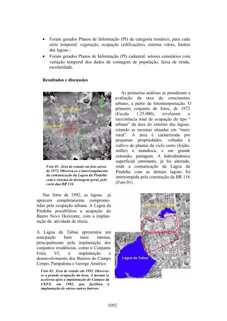 244 - Análise da degradação de lagoas e seu entorno pelo ... - Inpe