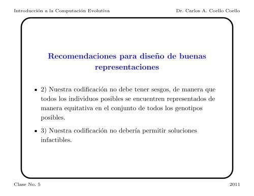 Introducción a la Computación Evolutiva - Departamento de ...