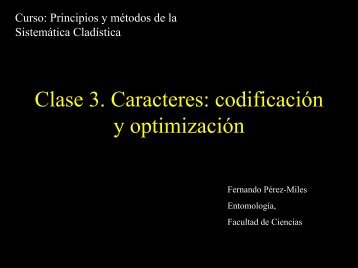 Clase 3. Caracteres - Facultad de Ciencias