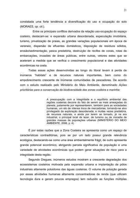 expansão urbana e qualidade ambiental no litoral de joão pessoa-pb.