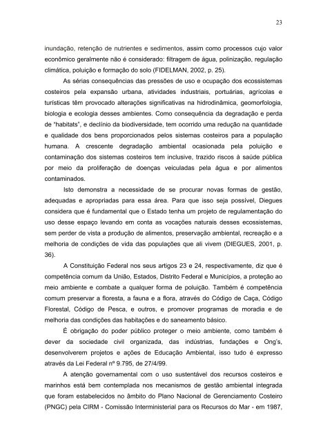 expansão urbana e qualidade ambiental no litoral de joão pessoa-pb.