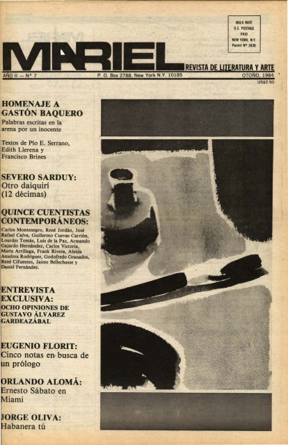 Número 7, Otoño de 1984 - Revista Mariel