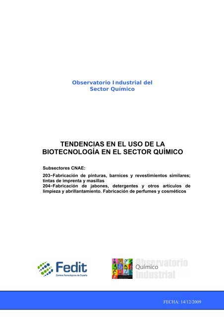 Tendencias en el Uso de la Biotecnología en el Sector ... - Fedit