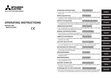 OPERATING INSTRUCTIONS - Mitsubishi Electric Australia