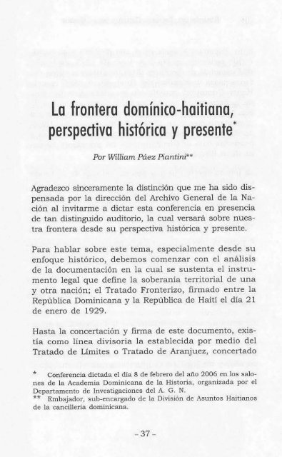 La Frontera Domínico Haitiana Perspectiva Histórica Y Presente 8207