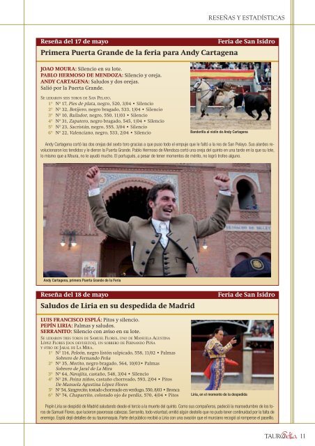 Descargar el fichero PDF con las reseñas de - Plaza de Toros de ...