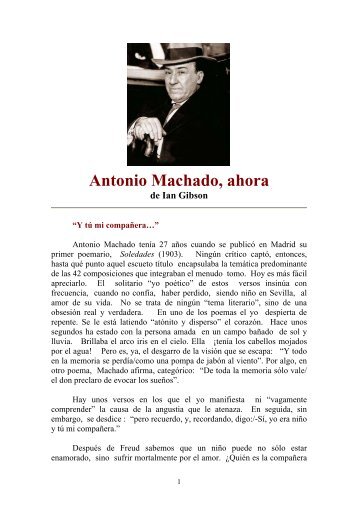 ANTONIO MACHADO, AHORA de Ian Gibson · pdf 46 KB