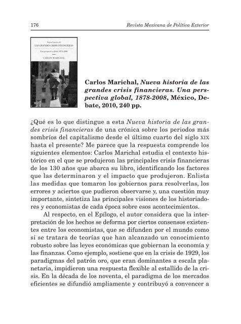 Carlos Marichal, Nueva historia de las grandes crisis financieras ...