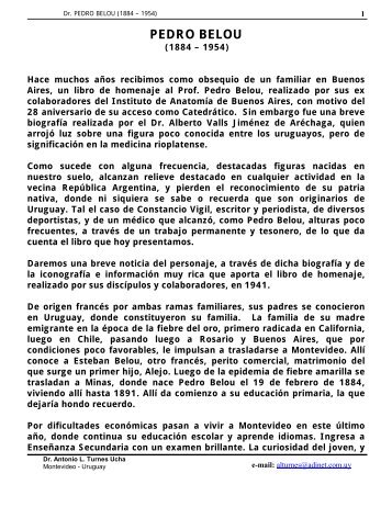 Dr. PEDRO BELOU (1884 – 1954) - Sindicato Médico del Uruguay