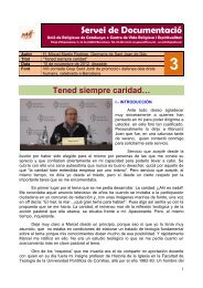 Tened siempre caridad… - Unió de Religiosos de Catalunya