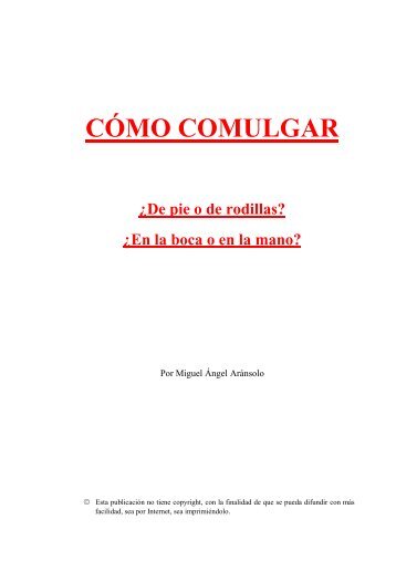 CÓMO COMULGAR - GOCJ