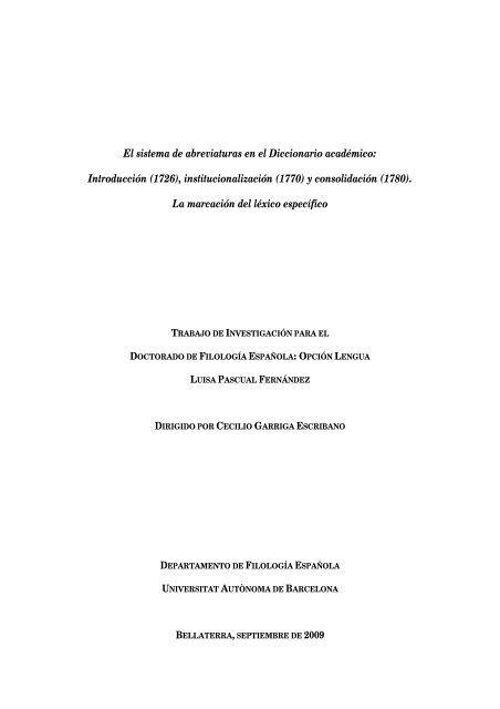 El sistema de abreviaturas en el Diccionario académico