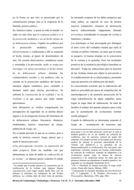 Anno 2, Numero 3, Settembre-Dicembre 2008 - Vittimologia