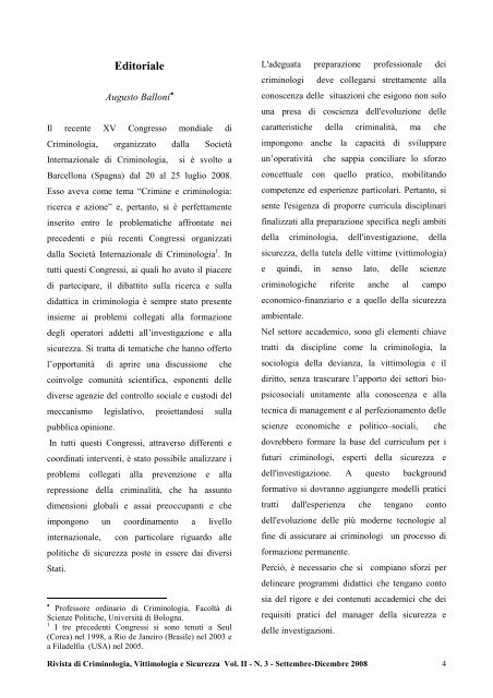 Anno 2, Numero 3, Settembre-Dicembre 2008 - Vittimologia