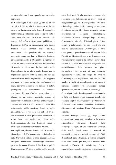 Anno 2, Numero 3, Settembre-Dicembre 2008 - Vittimologia