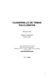 CUADERNILLO DE TEMAS FOLCLÓRICOS - Salta