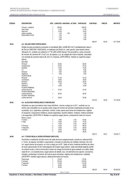 Arquitectura - Consorcio de la Zona Franca de Vigo