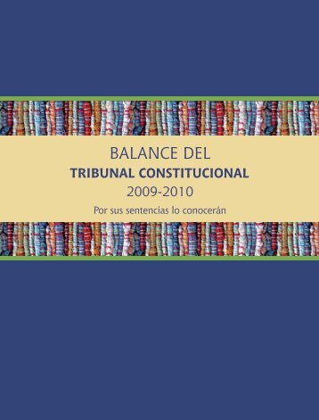 Balance del Tribunal Constitucional 2009-2010 - Justicia Viva