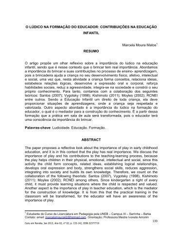 09 - O LÚDICO NA FORMAÇÃO DO EDUCADOR p. 133-142