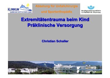 Extremitätentrauma beim Kind Präklinische ... - Die Johanniter