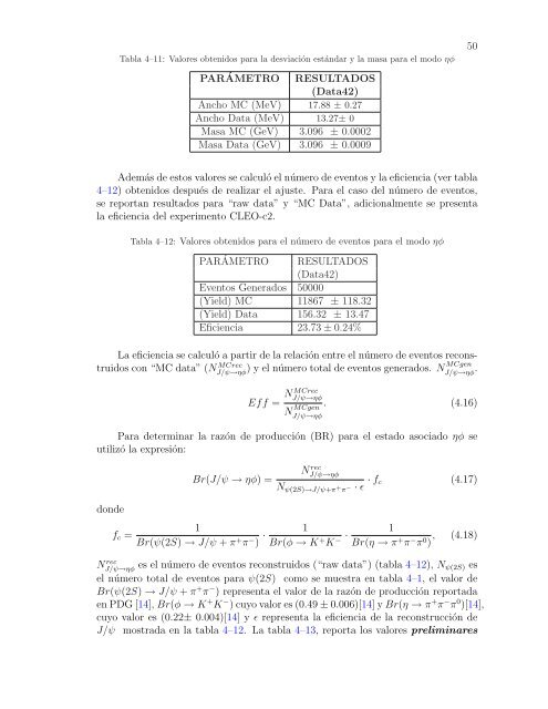 AN´ALISIS Y RECONSTRUCCI´ON DEL DECAIMIENTO HADR ...