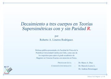 Decaimiento a tres cuerpos en Teorías ... - Roberto Lineros