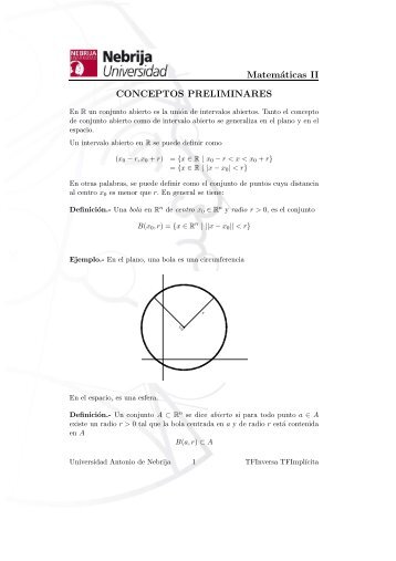 Preliminares Curvas y Superficies. Teoremas de la Función Inversa ...