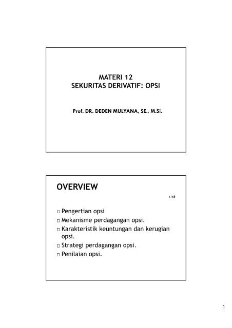 Contoh Soal Opsi Call Dan Opsi Put