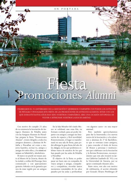 Promociones Alumni - Asociacion Antiguos Alumnos Colegio Peñalba